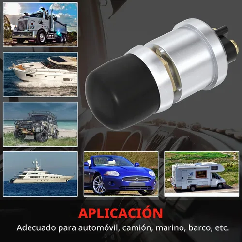 Vista 6 de DAIERTEK Interruptor de botón de arranque 12V / 24V Botón de arranque a presión impermeable 50A resistente a la intemperie momentáneo para claxon