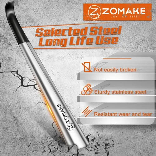 Vista 4 de ZOMAKE Calzador de Mango Largo para Personas Mayores Hombres Mujeres, Calzador Largo de Metal para Botas, Ayudador Cuchara de Zapatos de Acero