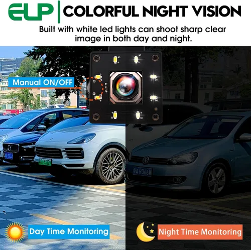 Vista 3 de ELP Cámara USB 4K Visión Nocturna 8MP Autofoco Webcam para Computadora Mini UVC USB2.0 Lightburn Cámara IMX415 USB Cámara de Seguridad Cámara PC