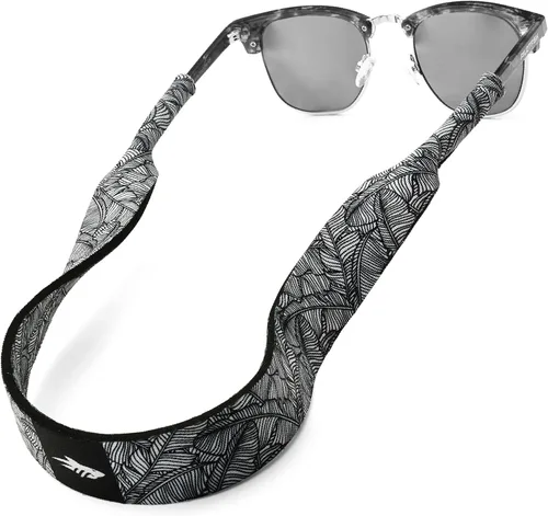 Vista 18 de Pilotfish Correa de neopreno para lentes de sol, retenedor de gafas de neopreno, cordón flotante seguro para lentes de sol con extremos Azteca
