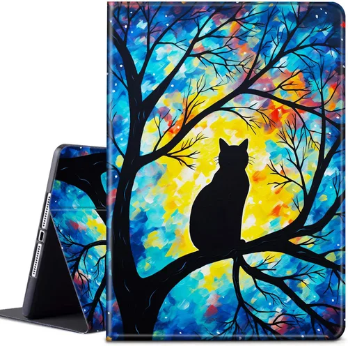 Vista 12 de Funda para tablet Kindle Fire 7 2019/2017 lanzamiento 9ª/7ª generación 7 pulgadas, ligera, protectora de piel sintética, cubierta inteligente