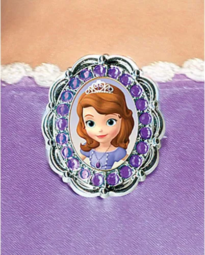 Vista 3 de amscan Sofia El primer disfraz de Halloween para niñas pequeñas de 3 a 4 años incluye vestido con tiara