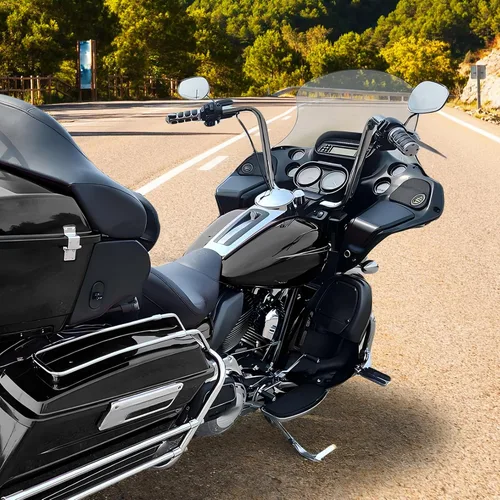 Vista 2 de Kojem Cubierta de calibre compatible con Harley-Davidson Road Glide 1998-2013 Reemplazo para cubierta de velocímetro 67923-98B 21906 Negro