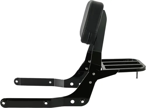 Vista 3 de Sissybar - Respaldo y portaequipajes para Honda Shadow Aero VT750C, color negro 2004-2025
