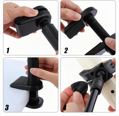 Vista 7 de Joyzan Soporte para secador de pelo para perros, mesa de aseo para mascotas, soporte de soplado manos libres, giratorio de 360°, ajustable