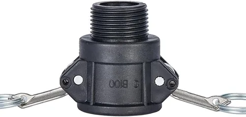 Vista 4 de 2 accesorios de polipropileno Camlock (acoplador hembra de 1 pulgada B x extremo macho) accesorios de manguera de leva y ranura + 2 accesorios