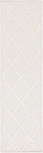 Vista 7 de SAFAVIEH Natura Collection - Alfombra de pasillo de 2 pies 3 pulgadas x 8 pies, color negro y marfil, hecha a mano de lana rústica marroquí bohemia