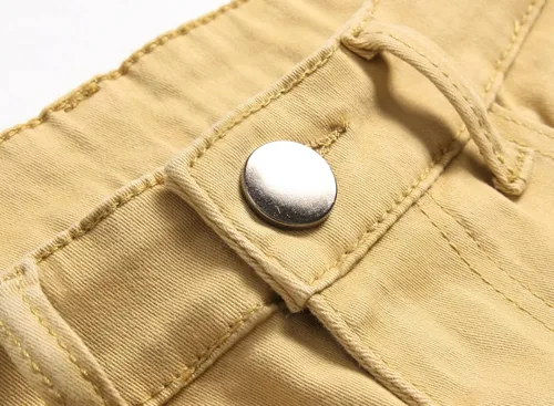 Vista 3 de Baylvn Pantalones de mezclilla para hombre, rasgados, desgastados, rectos, ajustados, casuales, a la moda