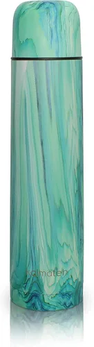 Vista 3 de Kalmateh Botella Termo Moderna y Elegante de Acero Inoxidable con Doble Pared y Aislamiento al Vacío 1000ml, Vaciado Preciso y Retención de Calor