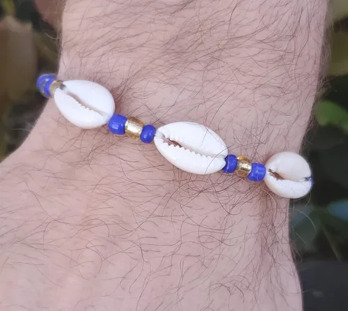 Vista 9 de Sea Shell Santeria Ilde Stretch Unisex Beaded Ifa Bracelet