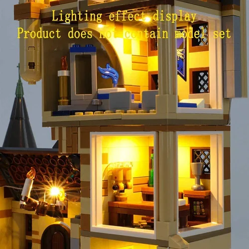 Vista 6 de GEAMENT Kit de luz LED para torre de astronomía de Hogwarts - Compatible con el modelo de bloques de construcción Lego 75969