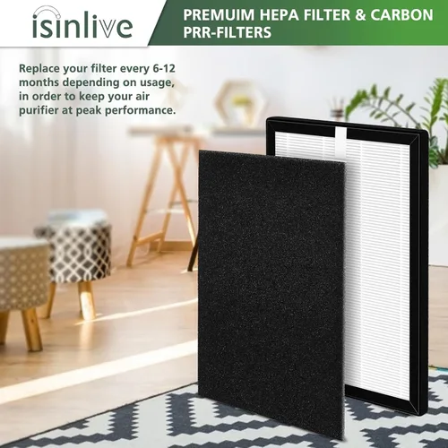 Vista 7 de Filtros de repuesto HEPA 9000 de ProHEPA compatibles con VEVA ProHEPA 9000 Air Pur ifiers, 2 filtros HEPA + 8 filtros de carbón activado
