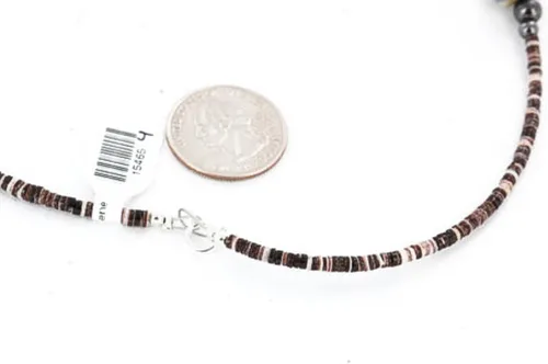 Vista 2 de $270Tag Collar nativo de lapislázuli de plata Navajo turquesa Onyx 371058193807 Hecho por Loma Siiva, Metal Piedra, turquesa estabilizada