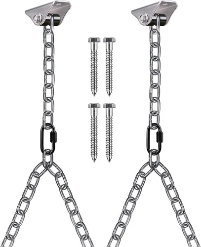 Vista 9 de Kit para colgar columpios BeneLabel - Juego de cadena silenciosa y ajustable para hamacas, sacos de boxeo y más