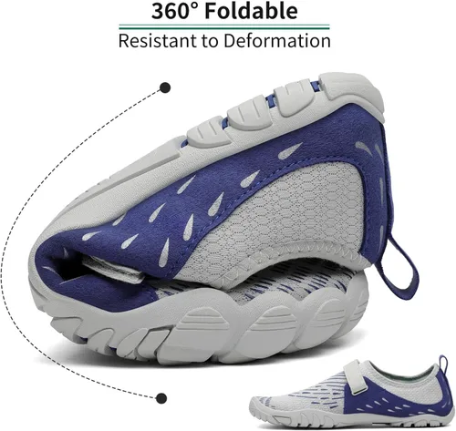 Vista 6 de SAGUARO Zapatos de agua para hombres y mujeres, zapatos de playa de secado rápido, sin caída, zapatos acuáticos para río, piscina, surf, kayak