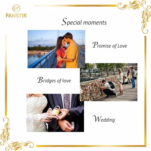 Vista 7 de FANSTIK Candado personalizado grabado (Hecho en EE. UU.) Aniversario, Candado de amor para puente, Boda, Candado personalizado grabado para tu amor
