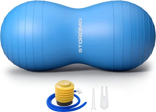 Vista 9 de pelota con forma de cacahuate, no se rompe, asiento activo para niños, para trabajo de parto, terapia, niños con TDAH – Bola de parto ecológica