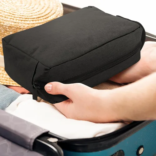 Vista 7 de Paterr Neceser de Viaje de 16 Piezas para Mujeres y Hombres, Grande, Resistente al Agua, Bolsa de Afeitar Colgante, Bolsa Cosmética con Asa y Negro