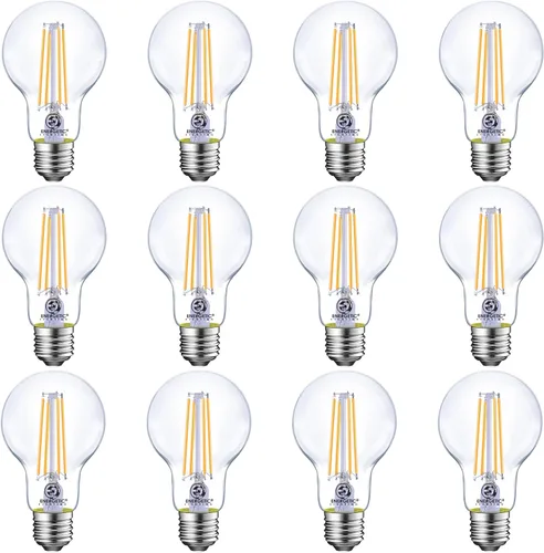 Vista 10 de Energetic - Bombilla LED Edison A19, regulable E26, equivalente a 60 W 3000K Blanco Cálido