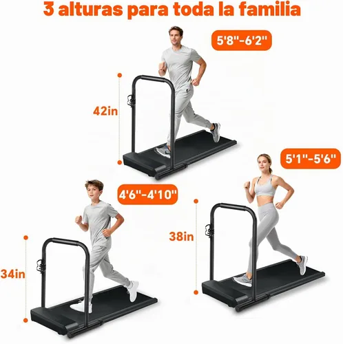 Vista 7 de Walking Pad Handle Bar Only, Suitable for Walking Pad up to 19.7" Wide, Adjustable Treadmill Handlebar Height from 34" to 42", Tall People Friendly