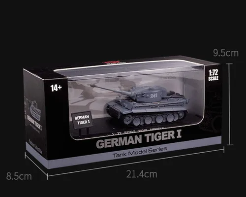 Vista 8 de POCO DIVO Tanque Tiger I Alemán Diecast a escala 1/72 Colección de exhibición Modelo de acción