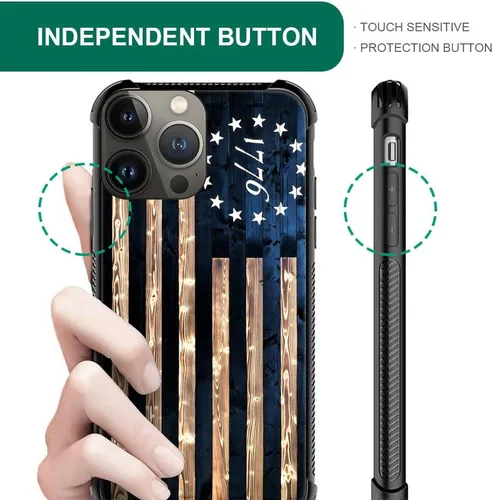 Vista 3 de DAIZAG Funda compatible con iPhone 15, protección completa, a prueba de golpes, antiarañazos, funda de poliuretano termoplástico para hombre