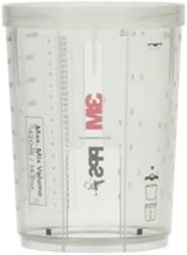 Vista 4 de 3M PPS 2.0 - Vasos para pistola pulverizadora, 26122, Midi, 13.5 onzas, uso con pistola de pintura y tapas y forros PPS 2.0 para pintar automóviles