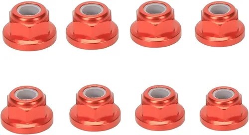 Vista 7 de 8pc M4 Brida Nylon Bloqueo para Arrma 3S Mega Bigrock Typhon Grantie Senton Vorteks Tuercas Rueda Actualización Piezas Rojo