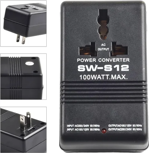 Vista 8 de Transformador convertidor de voltaje de doble canal para subir o bajar 100 W para CA 110 V 120 V a 220 V 240 V adecuado para pequeños