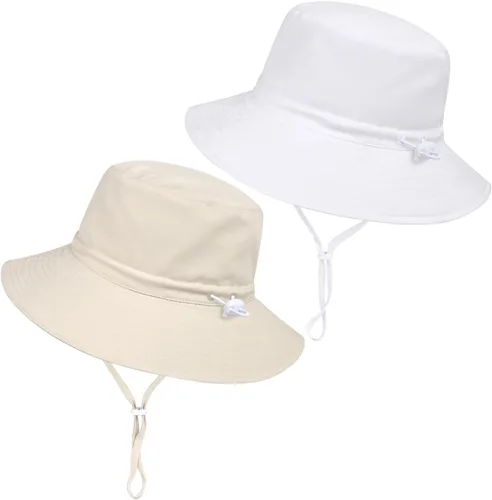 Vista 8 de Sombrero de sol de ala ancha para mujer, sombrero plegable de verano con protección UV para mujeres y niñas Blanco