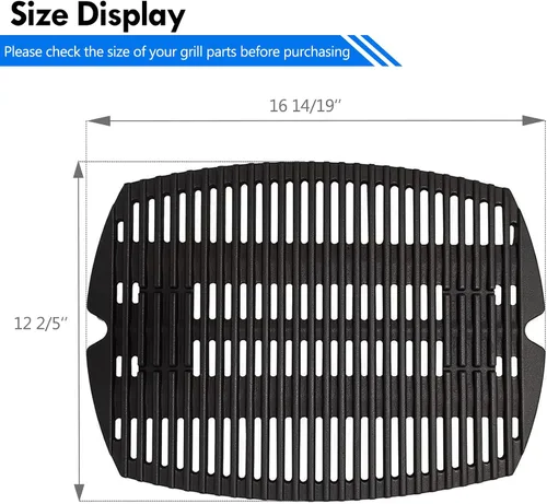 Vista 3 de 7644 7582 Rejillas de parrilla Piezas de repuesto para Weber Q100 Q1000 Series Parts Weber Baby Q Rejilla de hierro fundido Q120 Q1200 Q1400