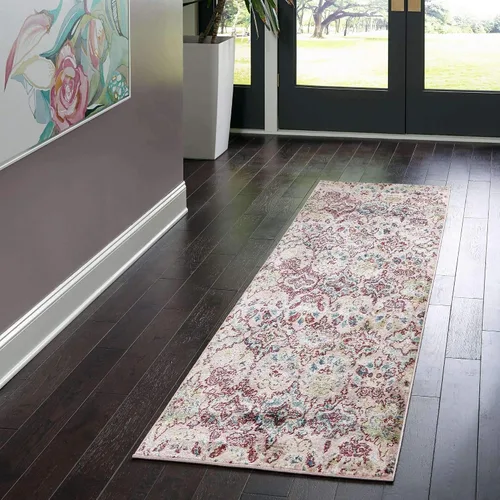 Vista 21 de Unique Loom Sumter Collection - Alfombra de área Brewton (2 pies x 6 pies, azul marino/azul)