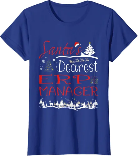 Vista 11 de ERP Manager Xmas Job Cute Christmas T-Shirt