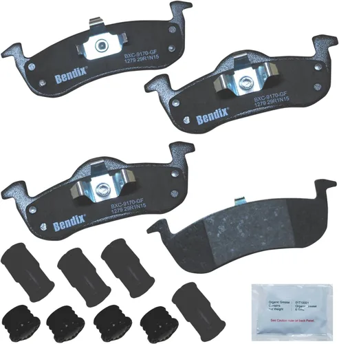 Vista 218 de Bendix Priority1 CFC154 - Juego de pastillas de freno de disco para Avanti II, Century, LeSabre, Regal, Riviera, chasis comercial, DeVille