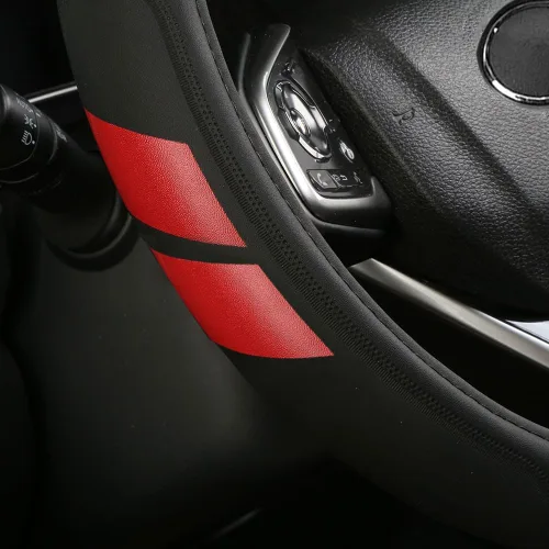 Vista 5 de Funda de cuero de microfibra para volante compatible con Dodge Challenger Charger Durango Avenger Ram