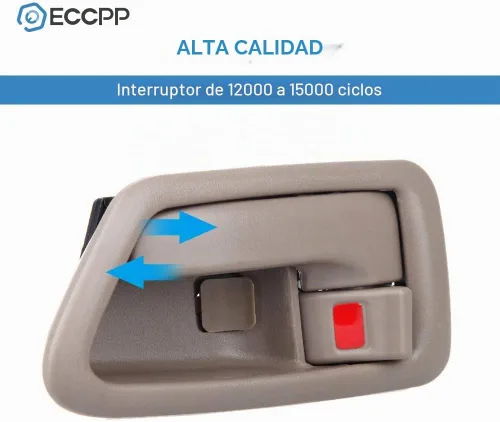 Vista 3 de ECCPP Manijas de puerta interior interior interior del lado del conductor del pasajero para Camry 1997 1998 1999 2000 2001 Beige (2 unidades)