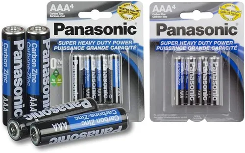 Vista 4 de Panasonic 8 pilas AAA Super Heavy Duty Carbon Zinc Battery 1.5V