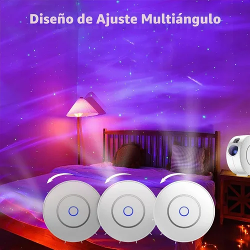Vista 6 de Proyector inteligente de estrella Galaxy con nube de nebulosa/onda de océano móvil, proyector de luz nocturna WiFi de cielo estrellado