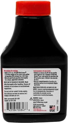 Vista 3 de (48) Auténtico OEM ECHO Red Armor 1 galón Mezcla de aceite de 2 ciclos 2.6 oz 2.6 oz 6550001