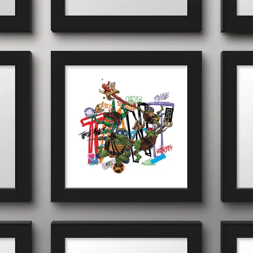 Vista 2 de Trends International Gallery Pops Nickelodeon Teenage Mutant Ninja Turtles: Mutant Mayhem - Arte de pared de poder de tortuga de la hermandad