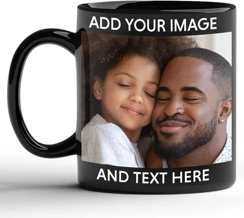 Vista 10 de GotPrint Taza con foto personalizada, regalos personalizados, carga de imagen y texto, logotipo de la empresa, nombre, idea de regalo personalizada