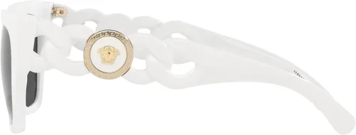 Vista 2 de Versace Gafas de sol para mujer marco blanco lentes gris oscuro 2087in