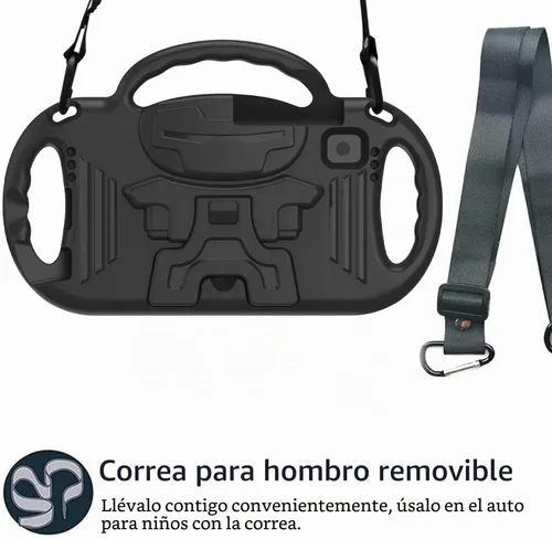 Vista 8 de AVAWO Funda infantil para Samsung Galaxy Tab A11 de 8.7 pulgadas 2026/A9 de 8.7 pulgadas 2023, con correa, soporte de mango ligero a prueba de Negro