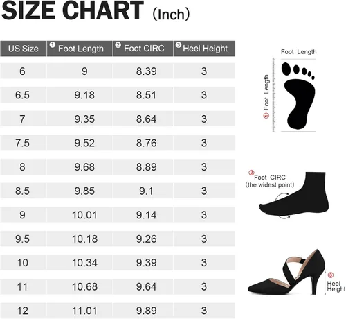 Vista 6 de mysoft Zapatos de tacón de aguja bajo con punta puntiaguda para mujer
