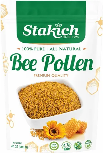 Vista 8 de Stakich gránulos de polen de abeja - 100% puro, natural, sin procesar, 16 onza, 1