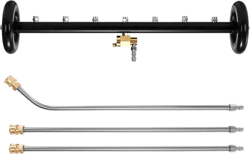 Vista 8 de Tool Daily - Accesorio para lavadora a presión de chasis de 16 pulgadas, limpiador de chasis de doble función con cañón de espuma de 1 litro, escoba