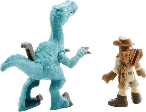 Vista 4 de Fisher-Price Imaginext Jurassic World, Muldoon y Raptor