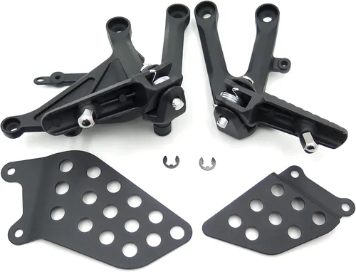 Vista 3 de Soporte de clavijas de pie delantero negro compatible con Cbr1000Rr 2004 2005 2006 2007 [P/N: MT390-014-Negro]