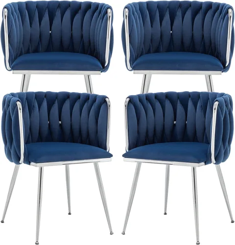 Vista 16 de Juego de 2 Sillas de Comedor de Terciopelo, Sillas Tapizadas para Comedor con Patas de Metal, Sillas de Comedor Modernas 2, Sillas Modernas de Beige