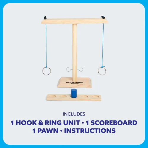 Vista 5 de Hook & Ring Family de Relatable, el emocionante juego de lanzamiento de anillos para reuniones familiares, grandes juegos para 2 jugadores